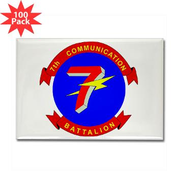 7CB - M01 - 01 - 7th Communication Battalion - Rectangle Magnet (100 pack) - Click Image to Close